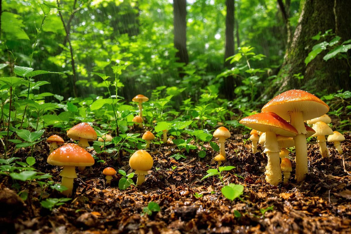 L'influence de la pluie sur la pousse des champignons