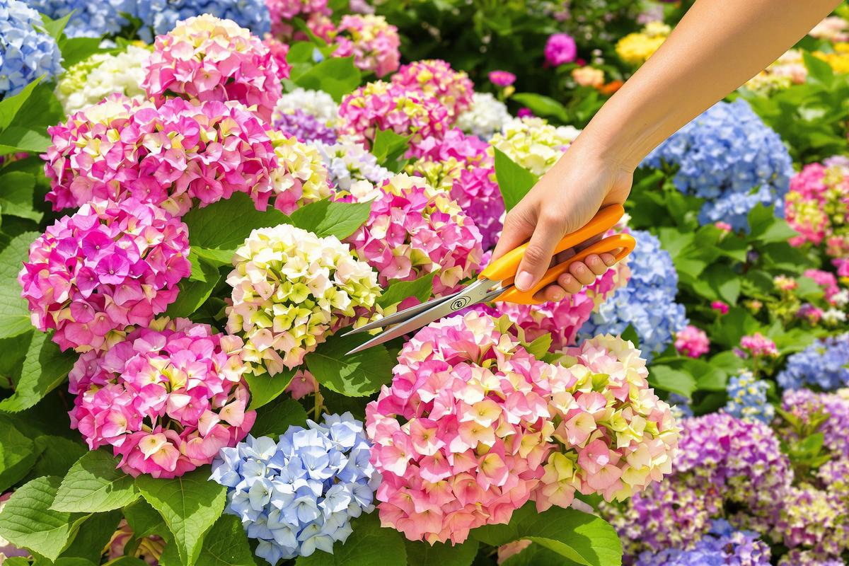 Pourquoi couper les fleurs fanées des hortensias en été ?