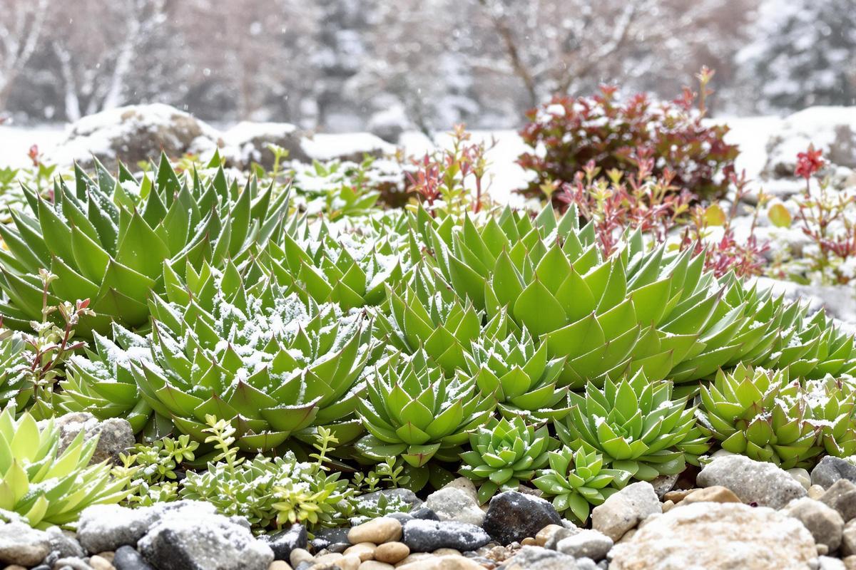 Succulentes plante grasse extérieur résistant au gel